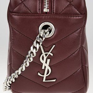 Saint Laurent YSL Small Loulou Leather Bowling Bag